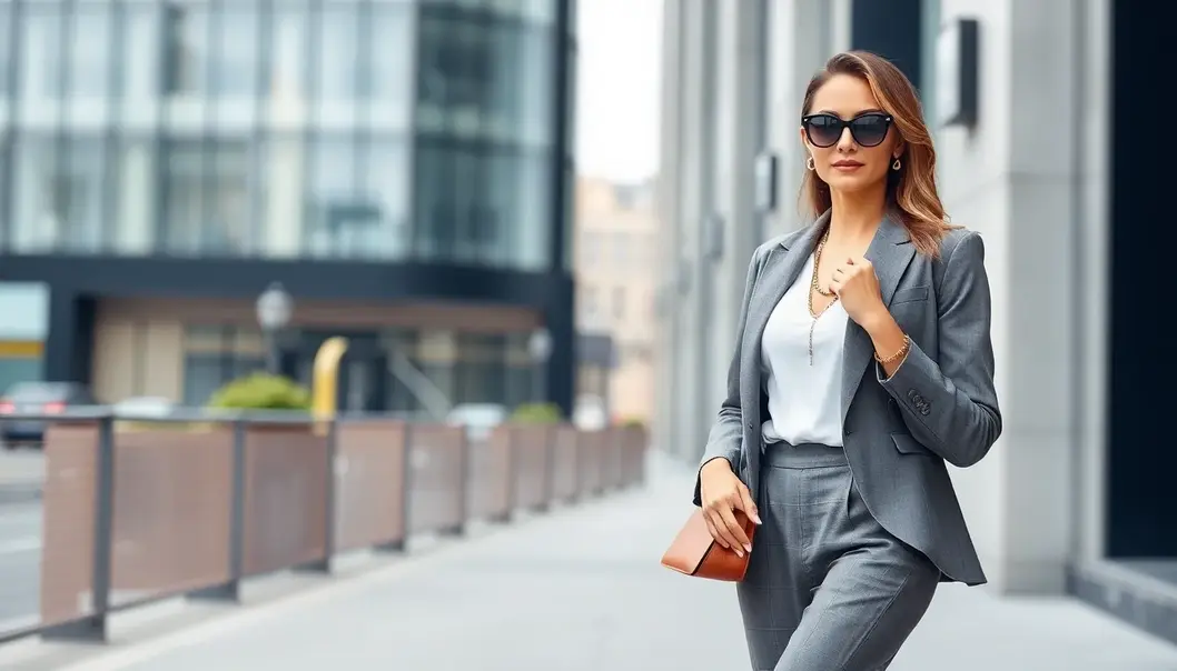 Petite woman confidently using fashion tricks to enhance height.