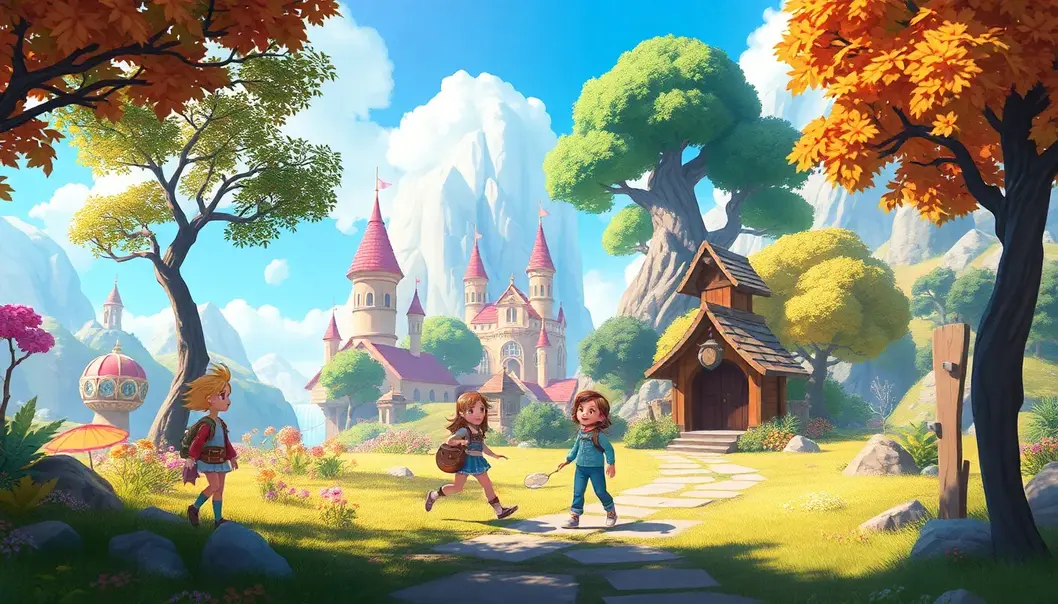An example of a safe and engaging open-world game scene.