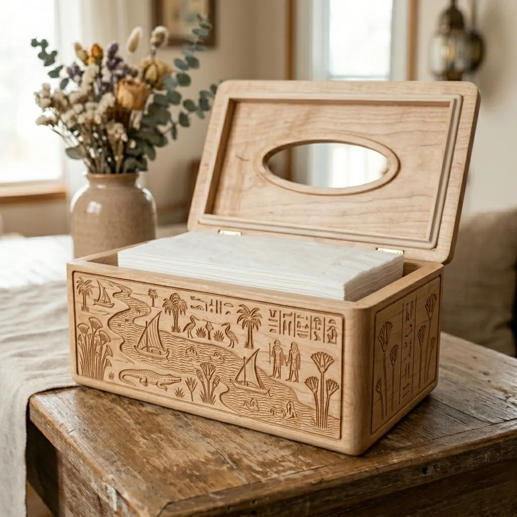Wooden Tissue Box Cover Petronas Twin Towers Home Decor - Image 2